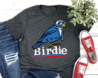 Birdie Bernie Sanders Unisex Softstyle Kortärmad T-shirt S- 3XL Bernie Sanders för presidentvalet