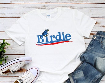 Birdie Bernie Sanders Unisex Softstyle Kortärmad T-shirt S- 3XL Bernie Sanders för presidentvalet