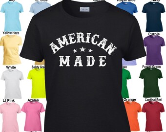 American Made T-Shirt - Classic Fit Ladies' T-Shirt - Sizes XS - 3XL Available in 21 colors!