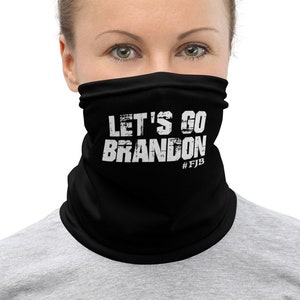 Let&#39;s Go Brandon #FJB Washable Neck Gaiter Face Mask
