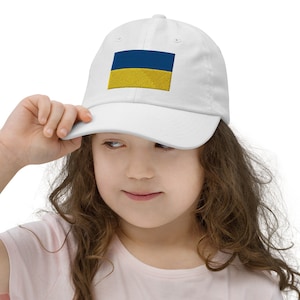 Flag of Ukraine Embroidered Youth baseball cap Hat for Kids