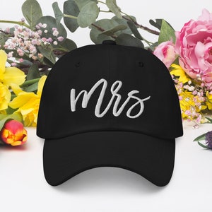 Mrs Embroidered Dad Hat | Bride Hat Married Woman