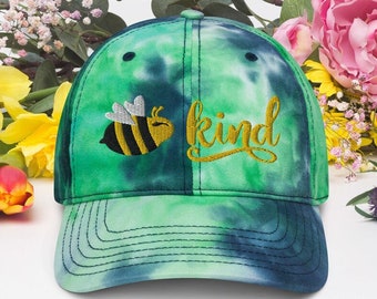 Czapka z haftem tie-dye Bee Kind