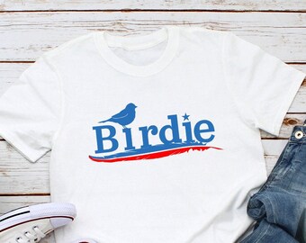 Birdie Bernie Sanders Unisex Softstyle Kortärmad T-shirt S- 3XL Bernie Sanders för presidentvalet