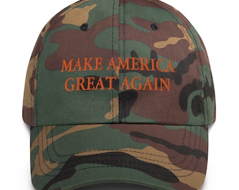 Make America Great Again Embroidered Dad Hat / Donald Trump for President Election 2020 Campaign Camo MAGA Hat