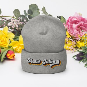 Equipo Johnny Bordado Gorro be gorro con puños Sombrero de punto