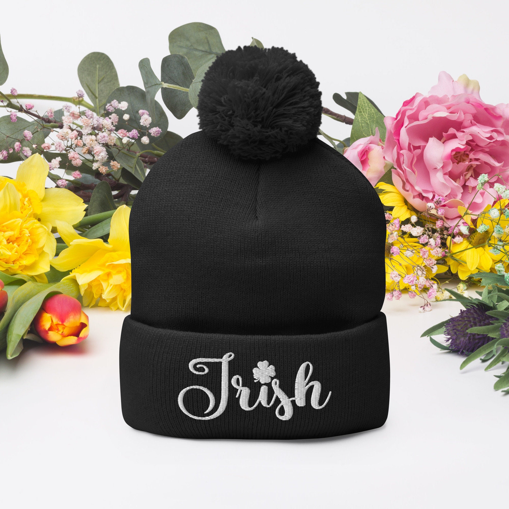 アイルランドのボンボンキャップ アイルランドのポンポンビーニーニット帽 - Etsy 日本