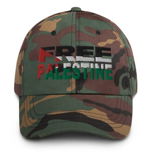 Free Palestine Embroidered Dad Hat | Palestinian Flag #FreePalestine