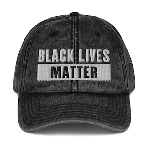 Black Lives Matter Vintage Cotton Twill Cap | BLM George Floyd I Can&#39;t Breathe