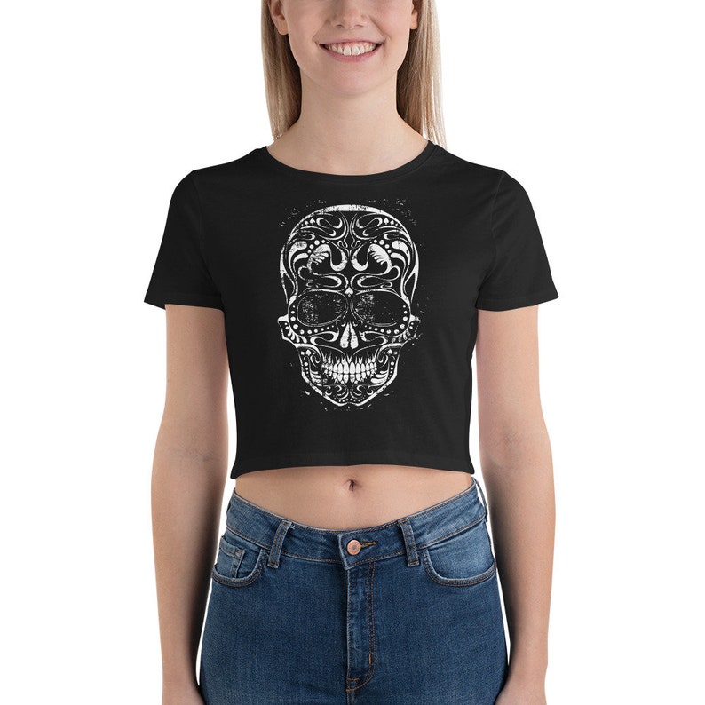 sugar skull crop top