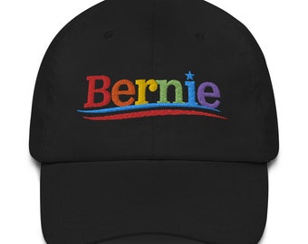 Bernie Gay Pride Regenboog Geborduurde Dad Hat | Bernie Sanders voor president 2020