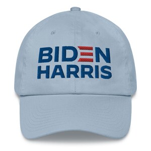 Biden Harris Chapeau de papa brodé Joe Biden pour la présidente Kamala Harris Vice-vp 2020 Light Blue