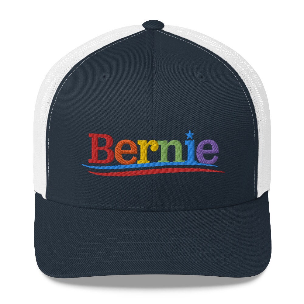 Bernie Gay Pride Rainbow Embroidered Trucker Cap Hat | Bernie Sanders ...