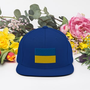 Flag of Ukraine Embroidered  Snapback Hat