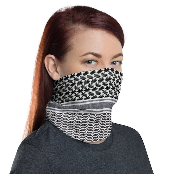 Keffiyeh Palestinian Washable Face Mask Neck Gaiter Arab 