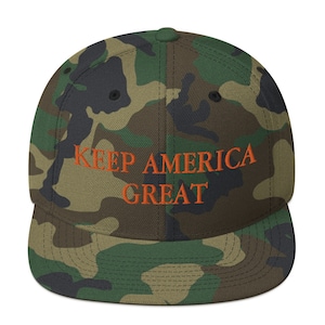 Keep America Great Embroidered Snapback Hat | Donald Trump for President 2020, MAGA Hat, Republican Conservative Patriot #MAGA