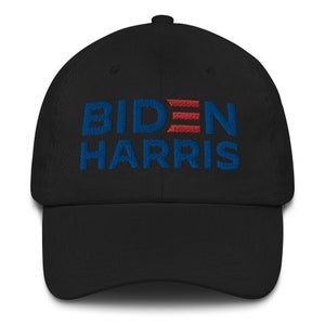 Biden Harris Chapeau de papa brodé Joe Biden pour la présidente Kamala Harris Vice-vp 2020 Black