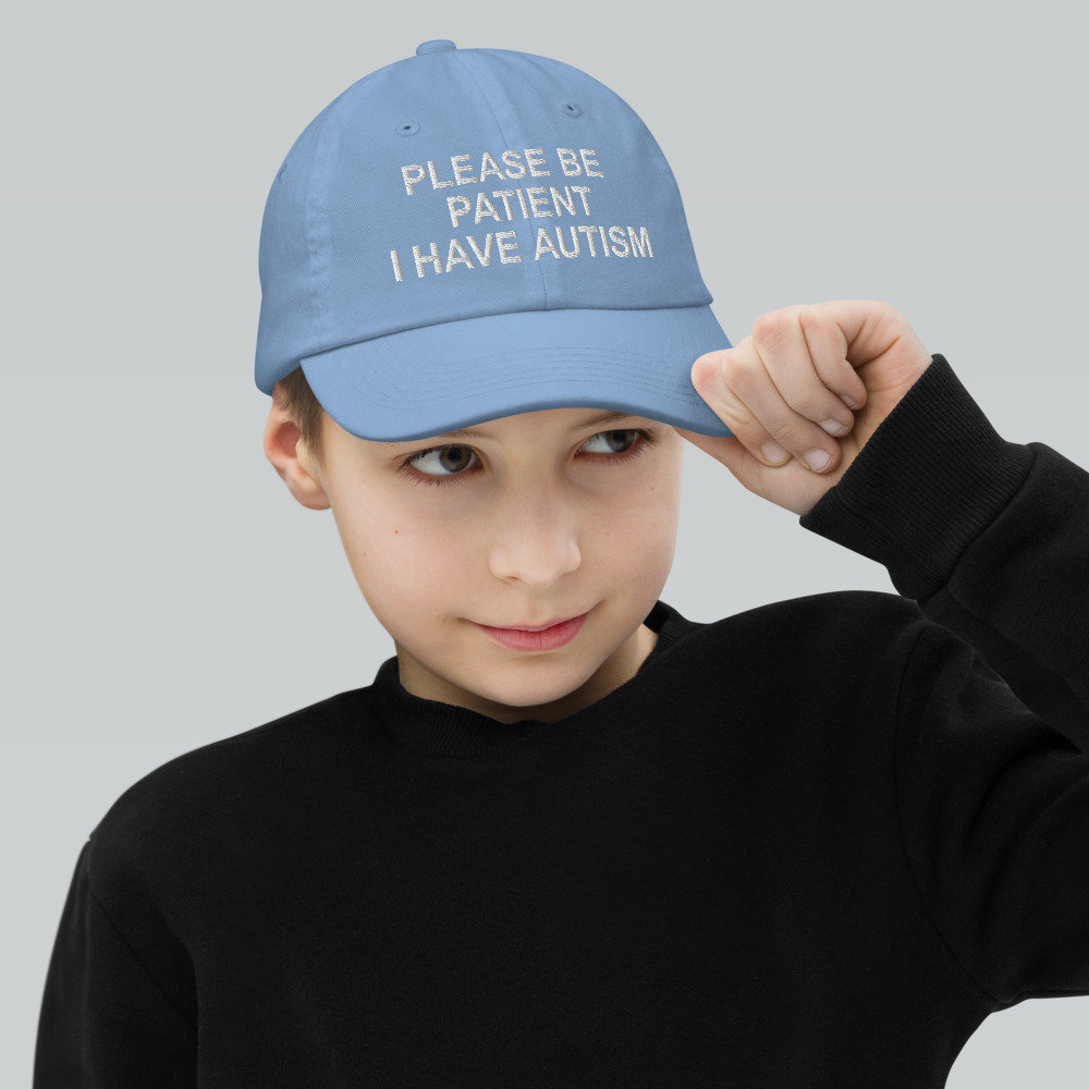 Berretto Baseball Unisex 'Please Be Patient I Have Autism' - Cappellino In Cotone Regolabile, Nero O Bianco, Per Sensibilizzazione Autismo, Regalo Consapevolezza