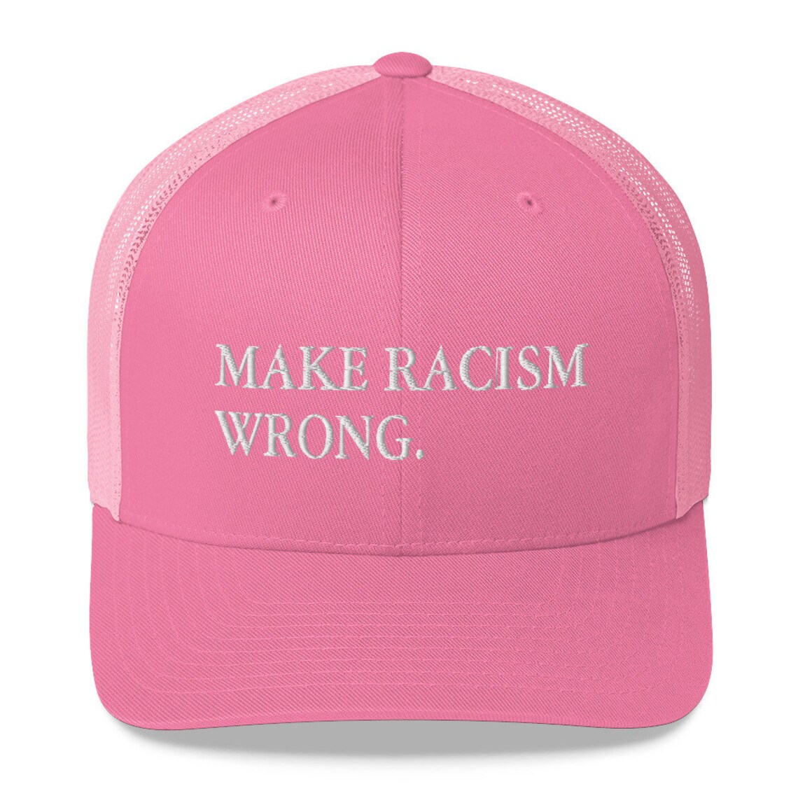 Make Racism Wrong Again Embroidered Cotton Cap - Low Profile, Adjustable, Unstructured Dad Hat - View #6