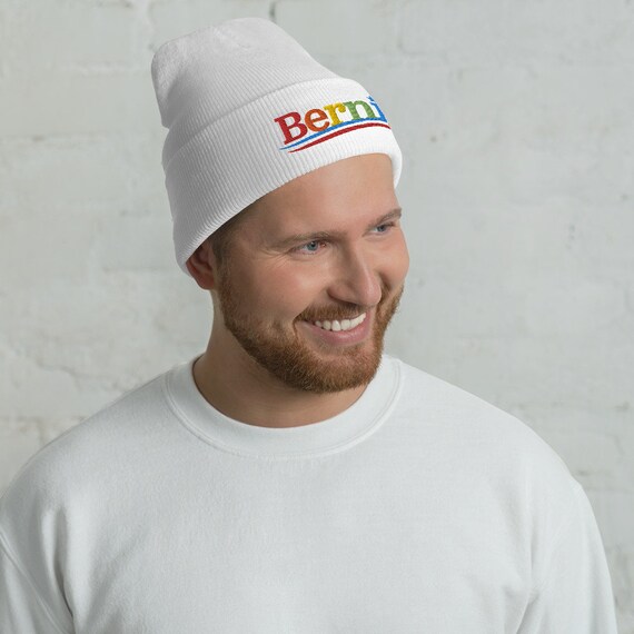 LEVI\'S | Logo beanie hat rainbow color white Bernie Gay Pride Rainbow Embroidered Cuffed Beanie Knit Hat  main image 4
