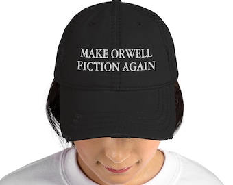 Make Orwell Fiction Again Hat - Funny Slogan Trucker Hat For Men & Women, Adjustable, One Size Fits Most