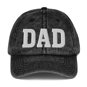 Dad Embroidered Hat Vintage Cotton Twill Cap | Father&#39;s Day New Dad Gift