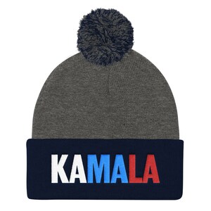 Kamala Harris For President Hat Pom Pom Knit Cap | Election 2024 Campaign Cap