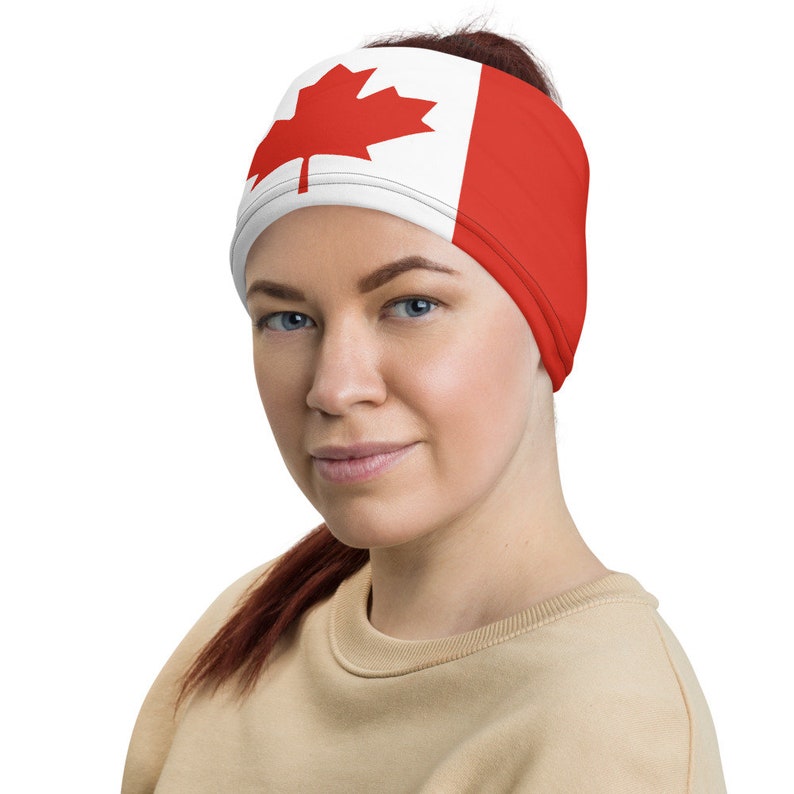 Flag of Canada Washable Face Mask Neck Gaiter Canadian Maple Etsy