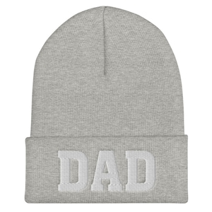 Dad Embroidered Knit Hat Cuffed Beanie | Father&#39;s Day New Dad Gift