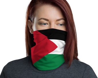 Flag of Palestine Washable Face Mask Neck Gaiter | Palestinian Flag Free Palestine