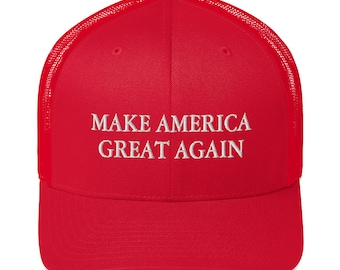 Make America Great Again Bordado Trucker Cap Hat / Donald Trump for President 2020, MAGA Hat, Republican Conservative Patriot #MAGA
