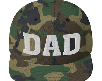 Dad Embroidered Snapback Hat | Father's Day New Dad Gift