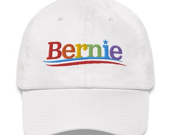 Bernie Gay Pride Regenboog Geborduurde Dad Hat | Bernie Sanders voor president 2020