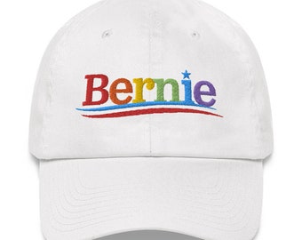 Bernie Gay Pride Rainbow Broded Dad Hat | Bernie Sanders pour la présidence 2020