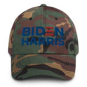 Biden Harris Chapeau de papa brodé Joe Biden pour la présidente Kamala Harris Vice-vp 2020 Green Camo