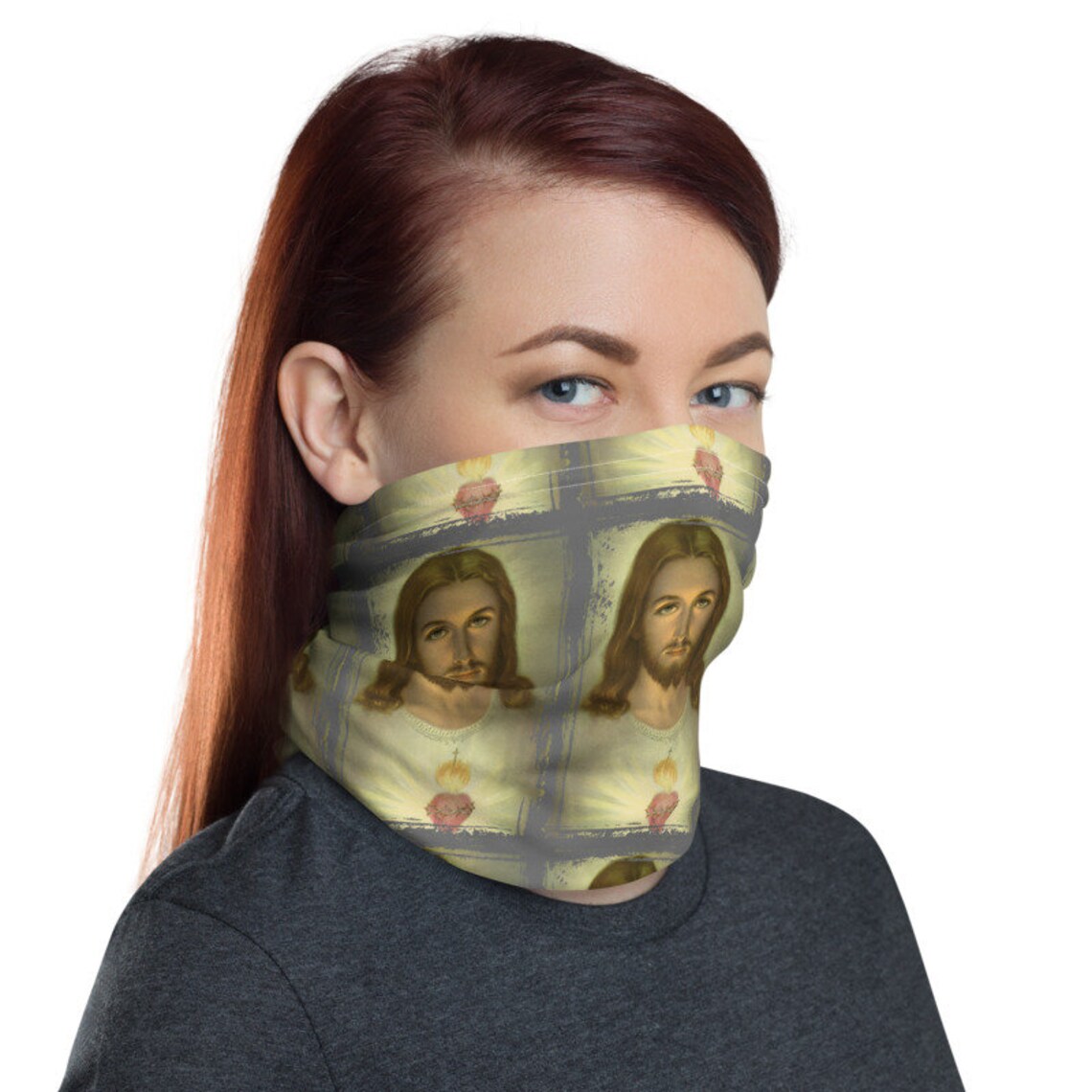 Jesus Face Washable Face Mask Neck Gaiter - Etsy