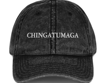 Boné bordado CHINGATUMAGA Vintage Cotton Twill | Chapéu engraçado, Maga, Trump 2020, Anti-Trump, Make America Funny Again