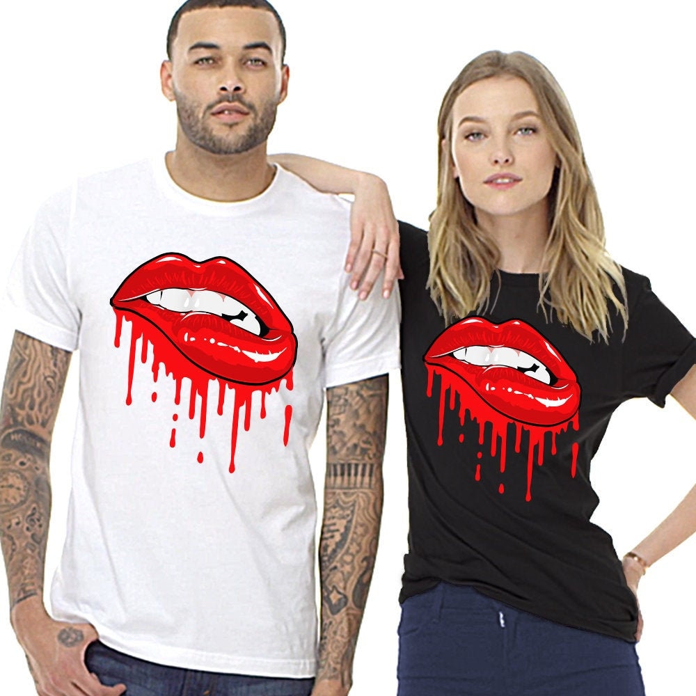 Sexy Red Lips T-shirt - Unisex Men Women Soft Fashion Fit Jersey