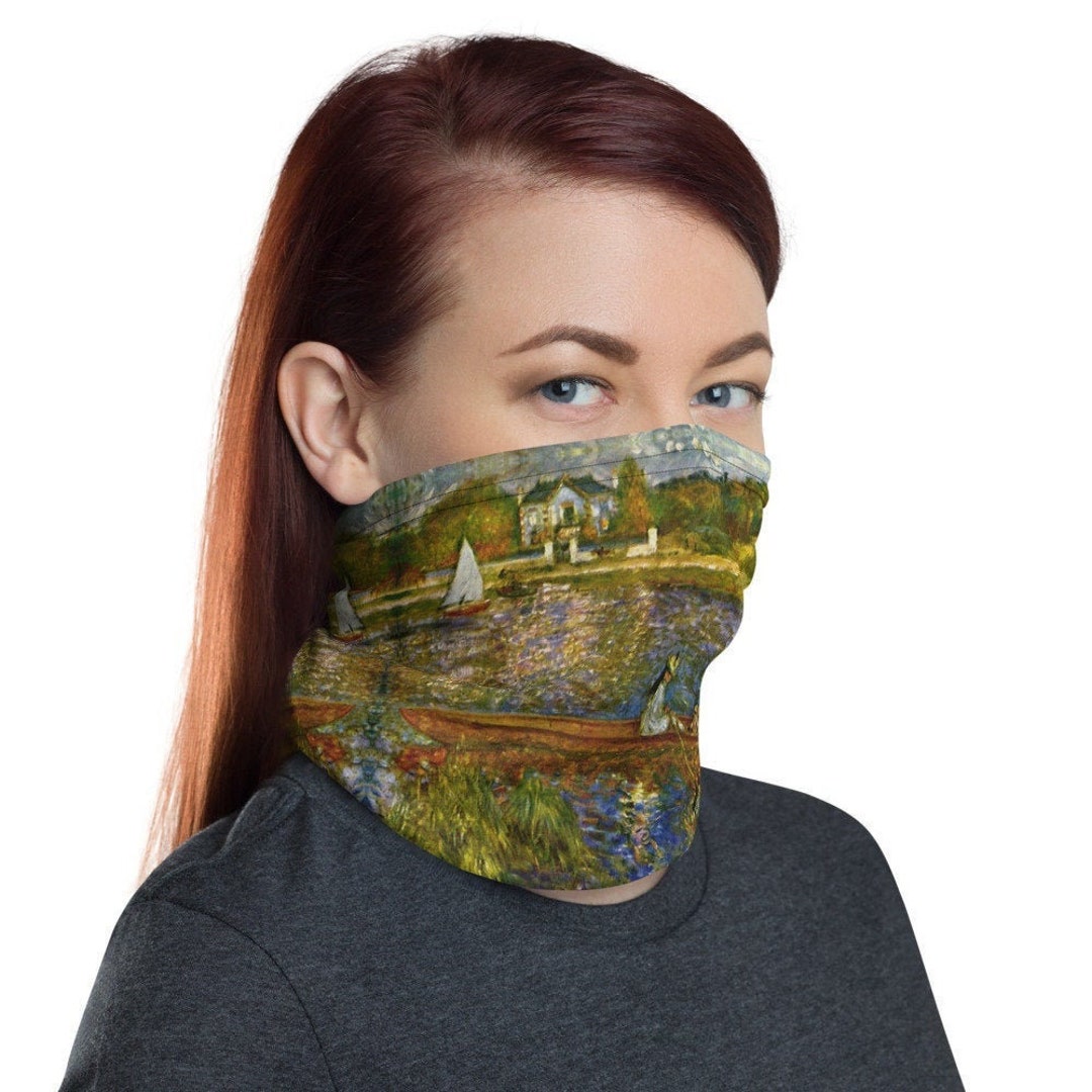 Fine Art Washable Face Mask Neck Gaiter Renoir Boating on Etsy