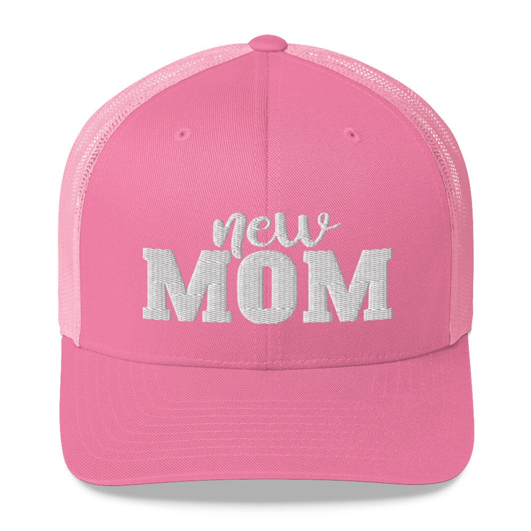 New Mom Embroidered Trucker Cap Hat Mother's Day Gift, New Mom, Funny ...