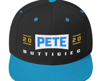 Pete Buttigieg 2020 Embroidered Snapback Hat | Pete Buttigieg for President Hat