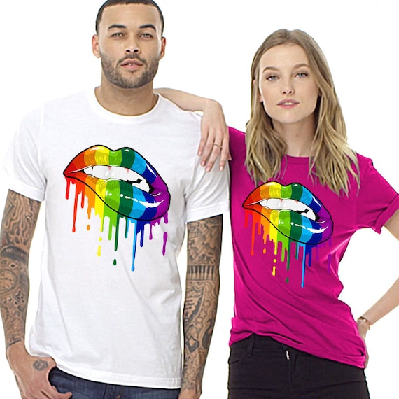 Lgbt Rainbow Lip Gay Pride T-Shirt Lgbt Rainbow Lip Gay Pride T-Shirt