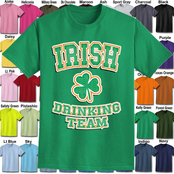 Irish Drinking Team shamrock Design T-shirt Adult Unisex - Etsy