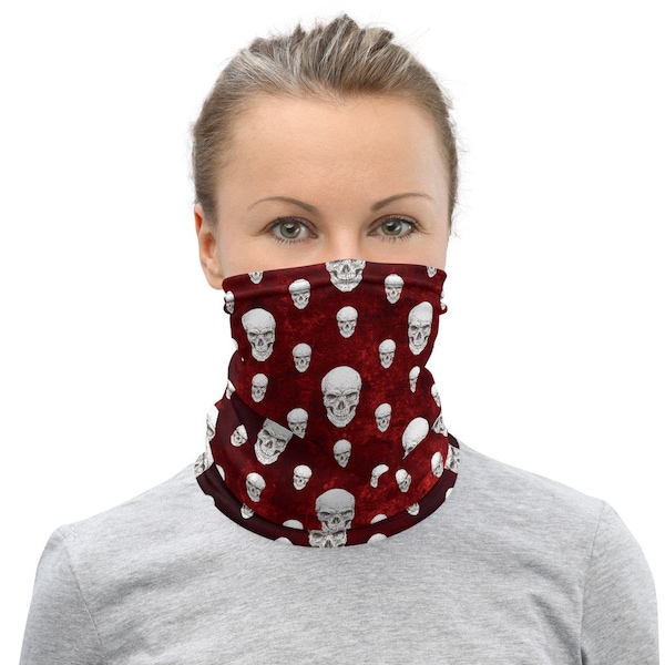 Designer Grunge Skulls Washable Masque facial Cou Gaiter en 5 couleurs!