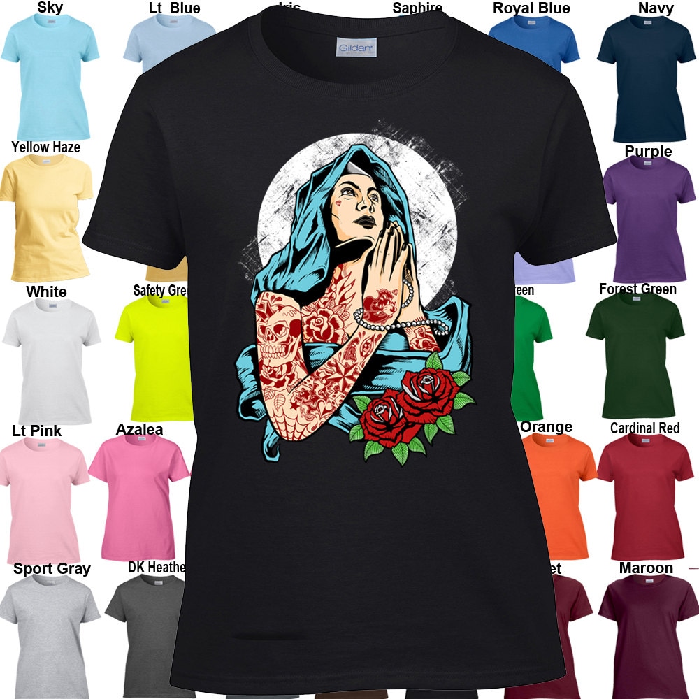 90s ARCHIVE マリア キリスト 宗教 タトゥー Tシャツ チビT 総柄 90s ARCHIVE マリア キリスト 宗教 タトゥー Tシャツ チビT 総柄