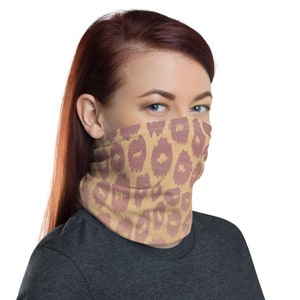 Leopard Print Washable Face Mask Neck Gaiter
