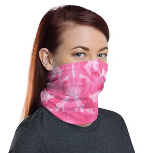 Pink Watercolor Washable Face Mask Neck Gaiter