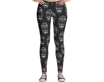 Sugar Skull - Leggings (Sizes XS - XL)