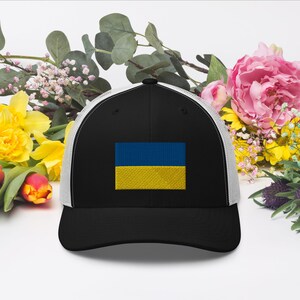 Flag of Ukraine Embroidered  Trucker Cap Hat