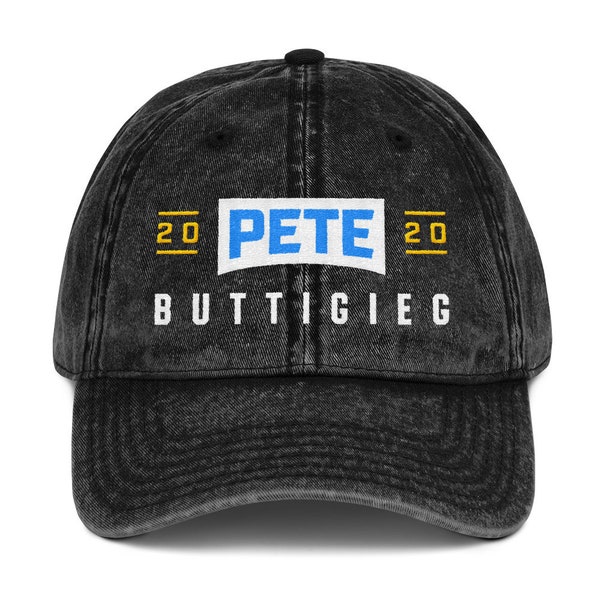 Pete Buttigieg 2020 Embroidered Vintage Cotton Twill Cap | Pete Buttigieg for President Hat